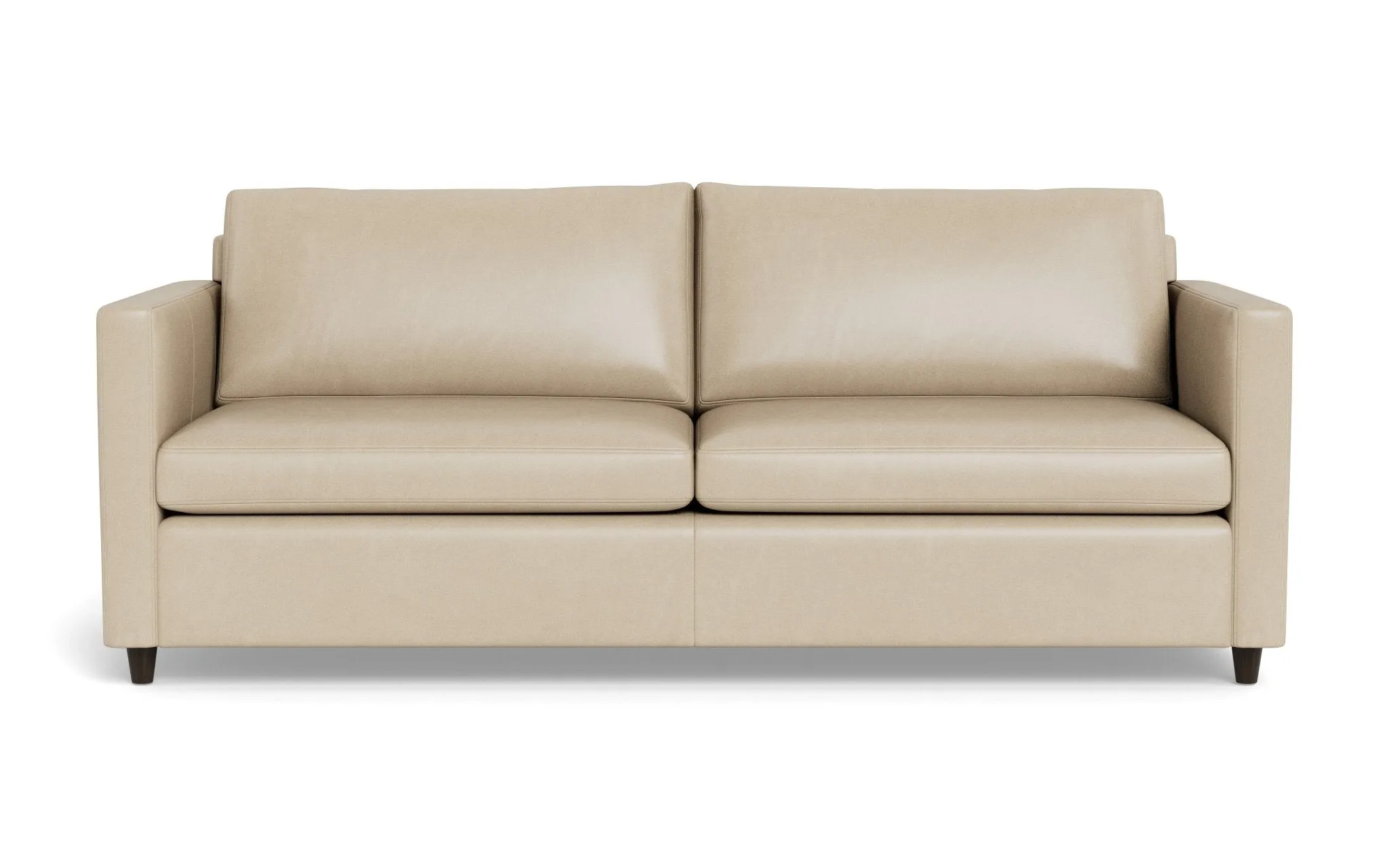 Wallace 52" Leather Untufted Twin Sleeper Sofa