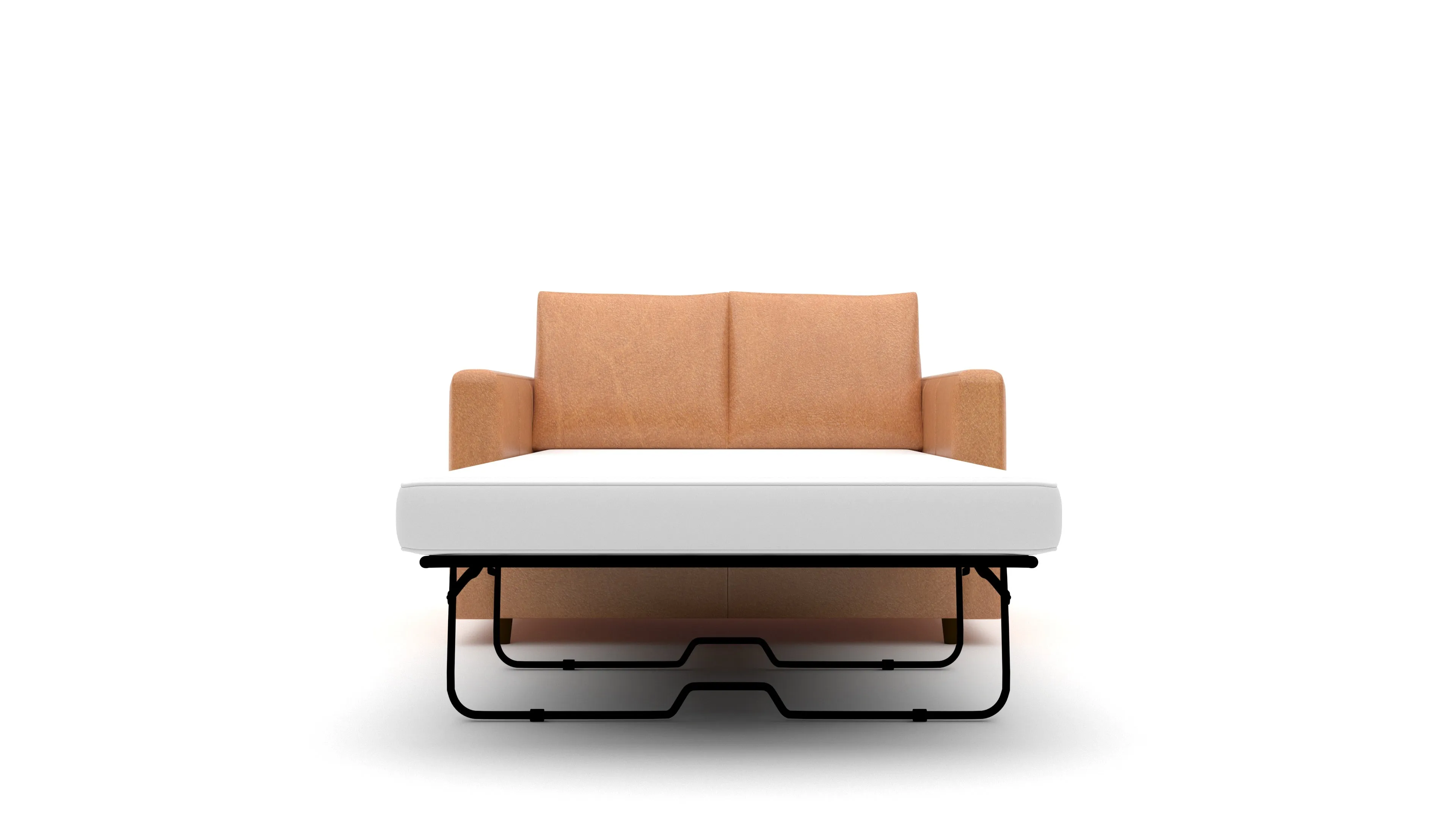 Wallace 52" Leather Untufted Twin Sleeper Sofa