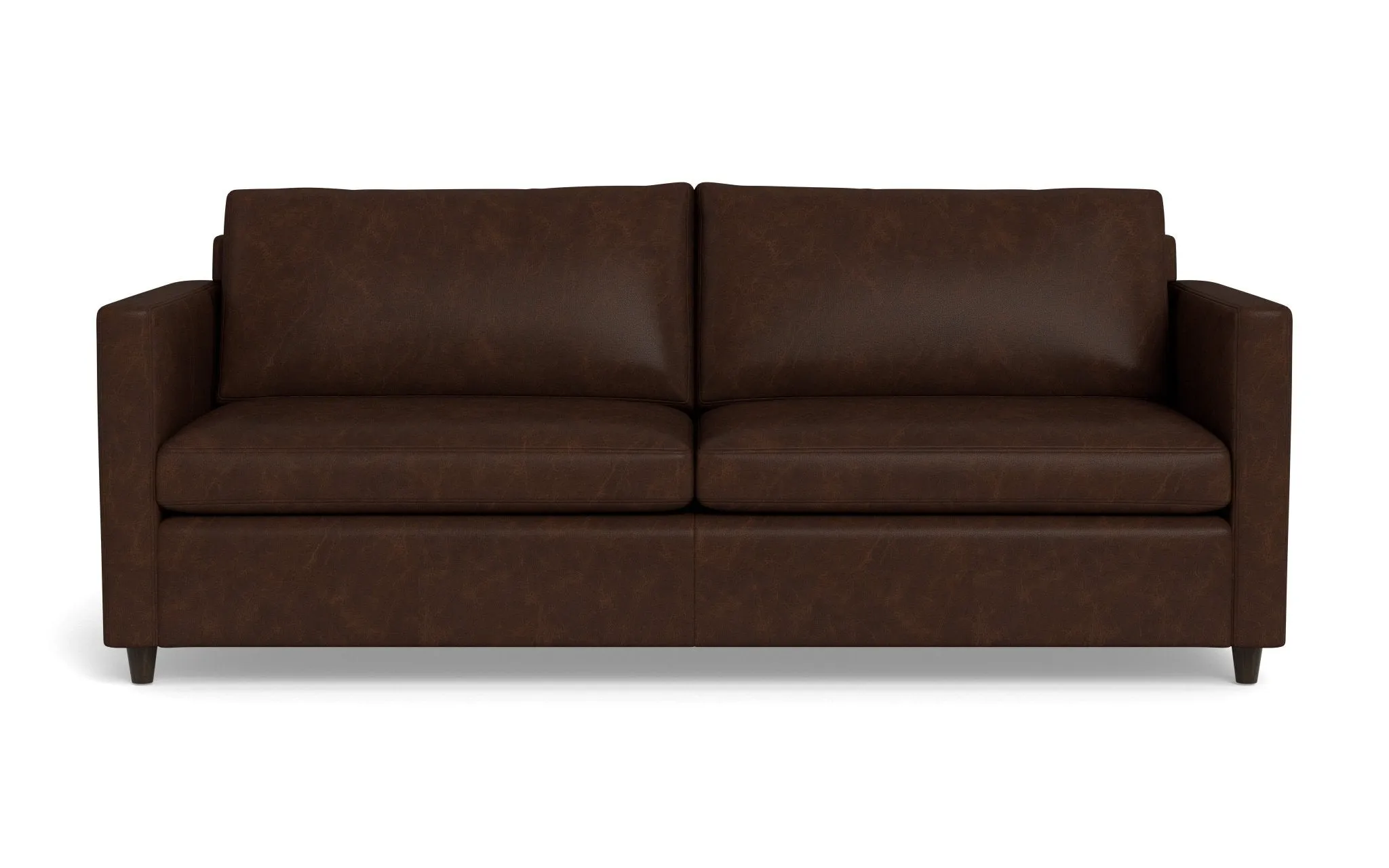 Wallace 52" Leather Untufted Twin Sleeper Sofa