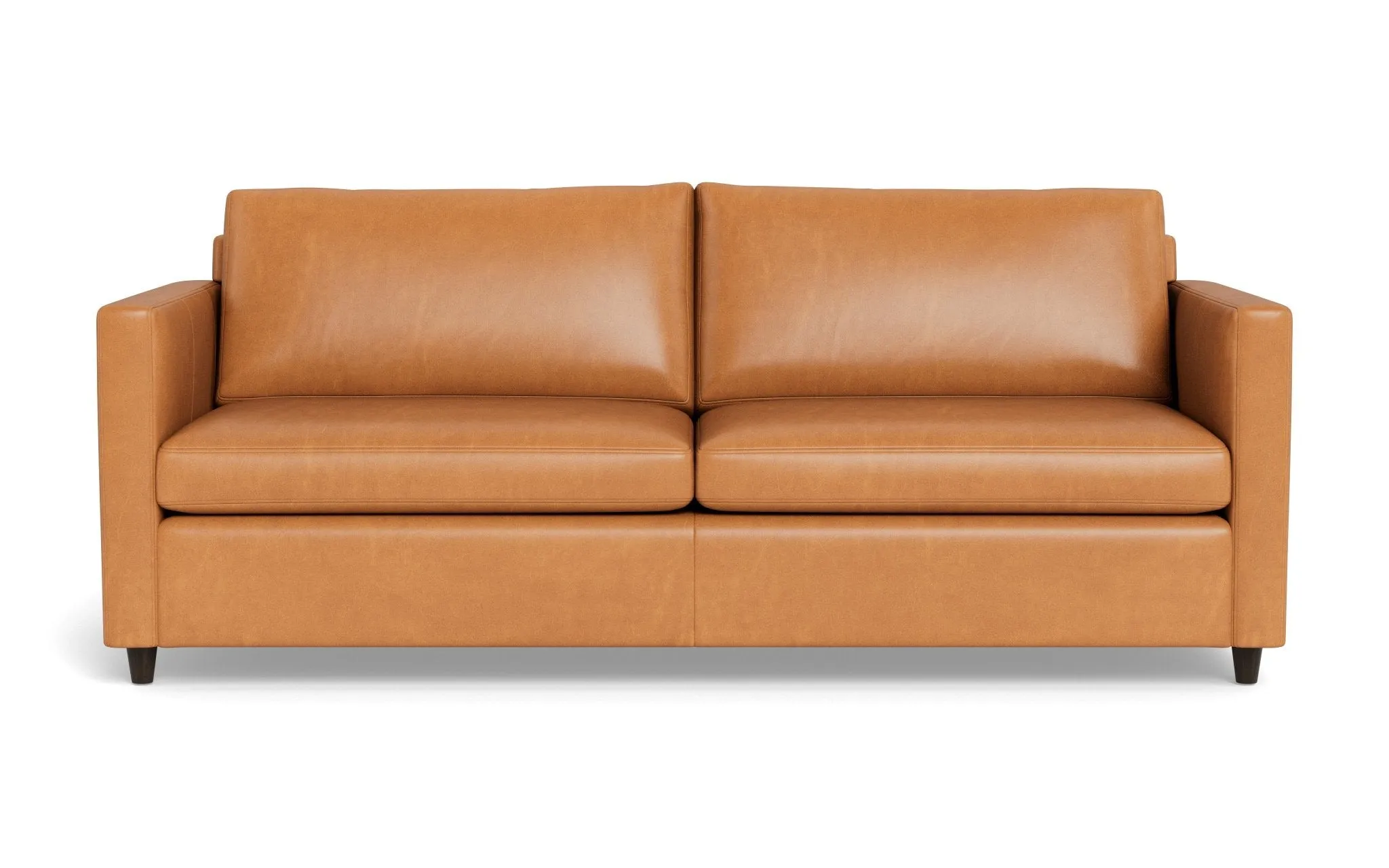 Wallace 52" Leather Untufted Twin Sleeper Sofa
