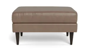 Wallace Leather Untufted Ottoman