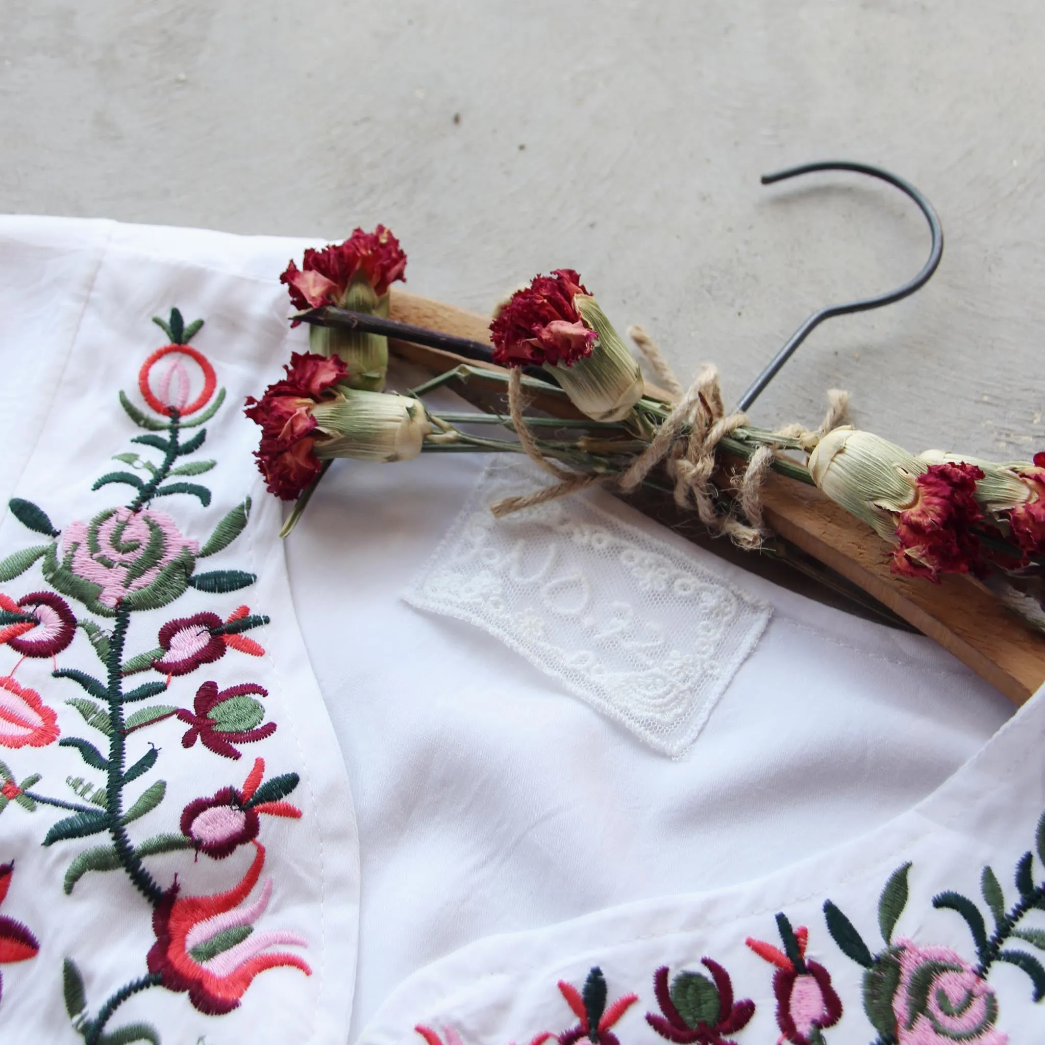 Wild Roses Dress in White (wholesale)