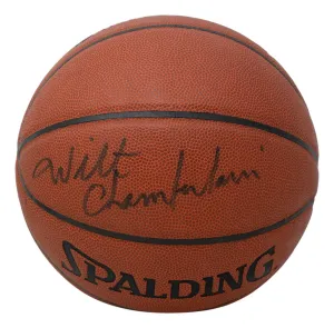 Wilt Chamberlain Los Angeles Lakers Signed Spalding Basketball PSA LOA