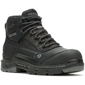 Wolverine Men's Overpass 6" Safety Toe WP Composite Toe Work Boot -Black- W080167