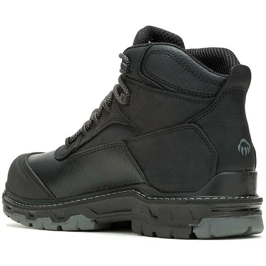 Wolverine Men's Overpass 6" Safety Toe WP Composite Toe Work Boot -Black- W080167