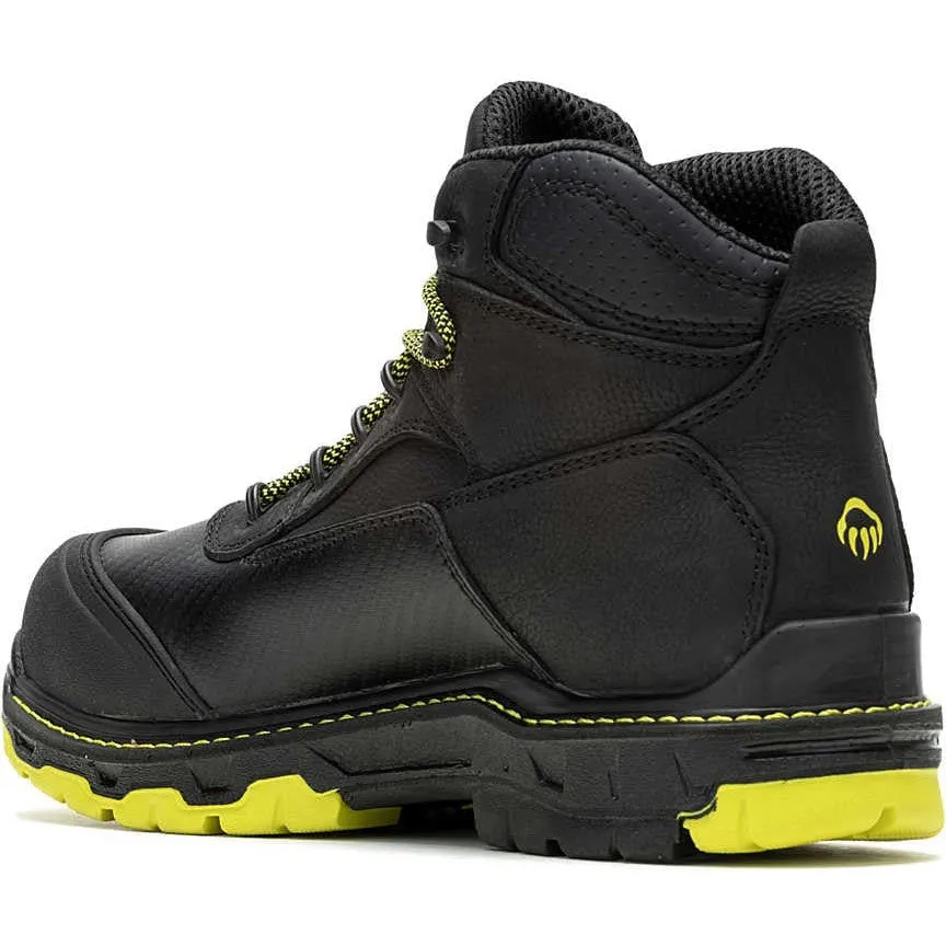 Wolverine Men's Overpass 6" Safety Toe WP Composite Toe Work Boot -Black- W241171