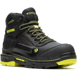 Wolverine Men's Overpass 6" Safety Toe WP Composite Toe Work Boot -Black- W241171