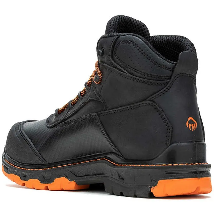 Wolverine Men's Overpass 6" Safety Toe WP Composite Toe Work Boot -Black- W241180