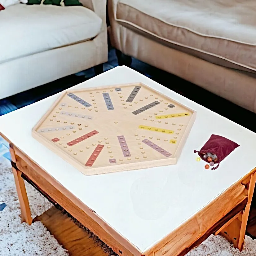 Wooden Aggravation and  4 Way Checkers Marble Game