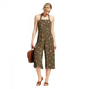 Xhilaration Women's Floral Print Halter Top Overall Jumpsuit