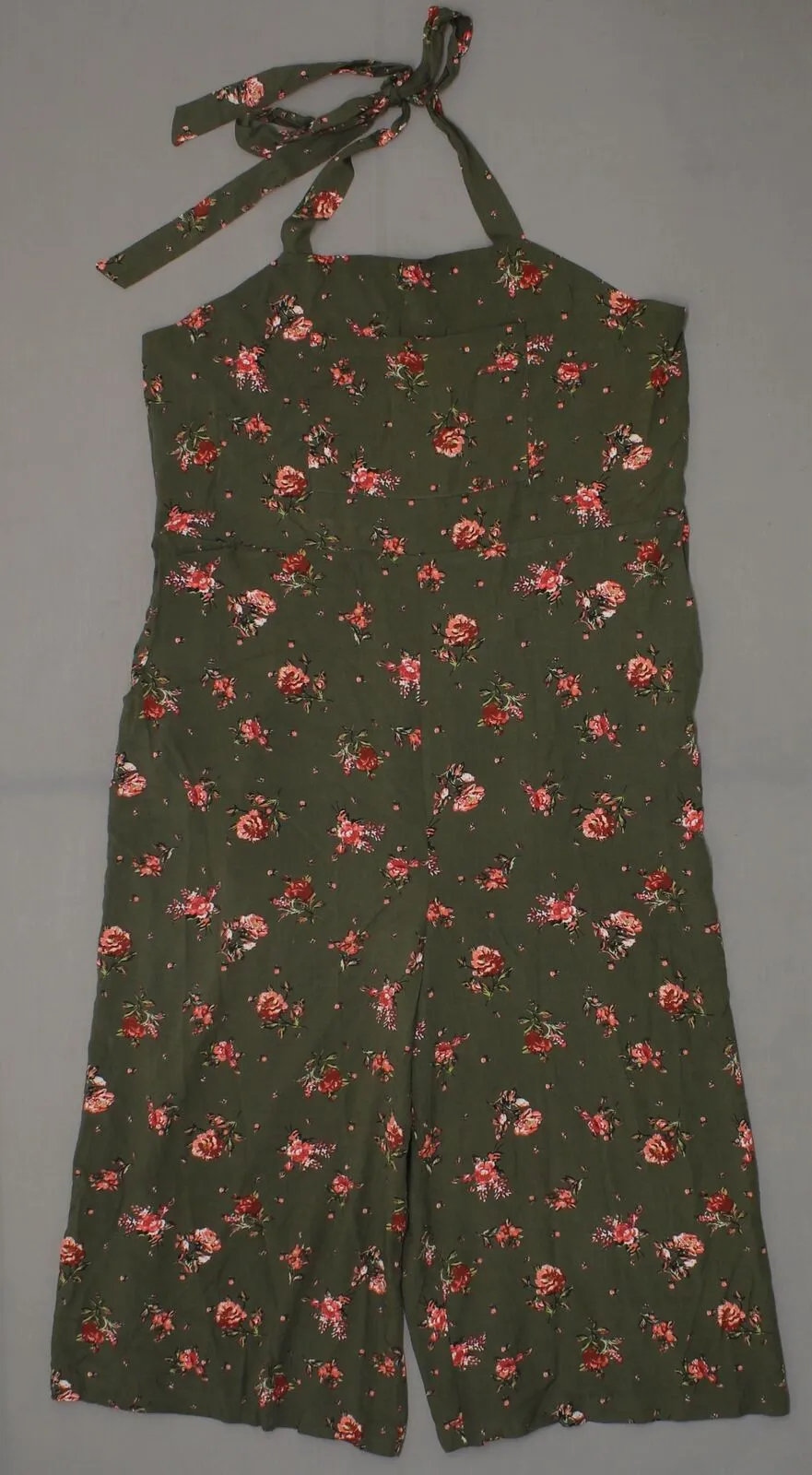 Xhilaration Women's Floral Print Halter Top Overall Jumpsuit